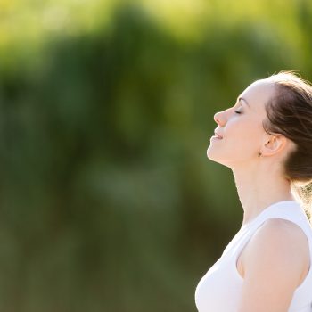 Woman practising mindfulness