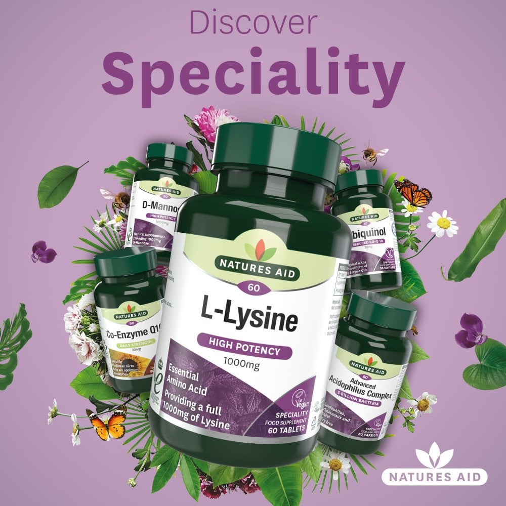 Suplemento de L-Lisina 500 mg - 60 Tabletas - MEDICAL GREEN | Naturales Vida Sana