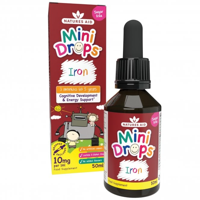 Natures Aid Mini Drops Iron 10mg