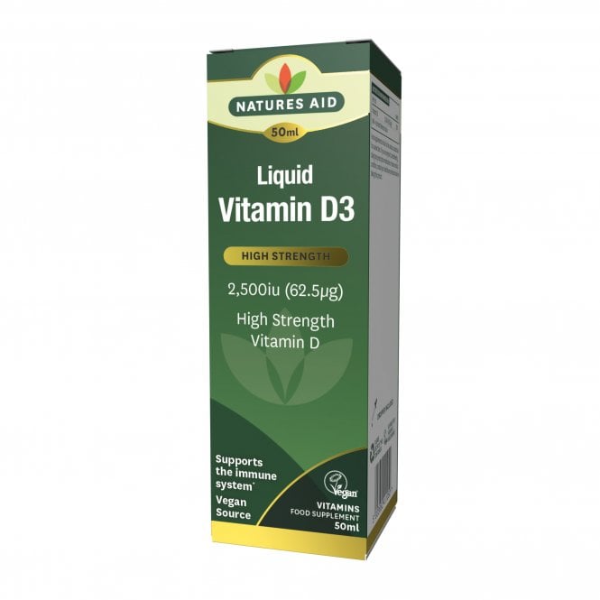 Natures Aid Vitamin D3 Liquid 2500iu (Vegan)