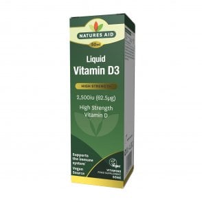 Natures Aid Vitamin D3 Liquid 2500iu (Vegan)